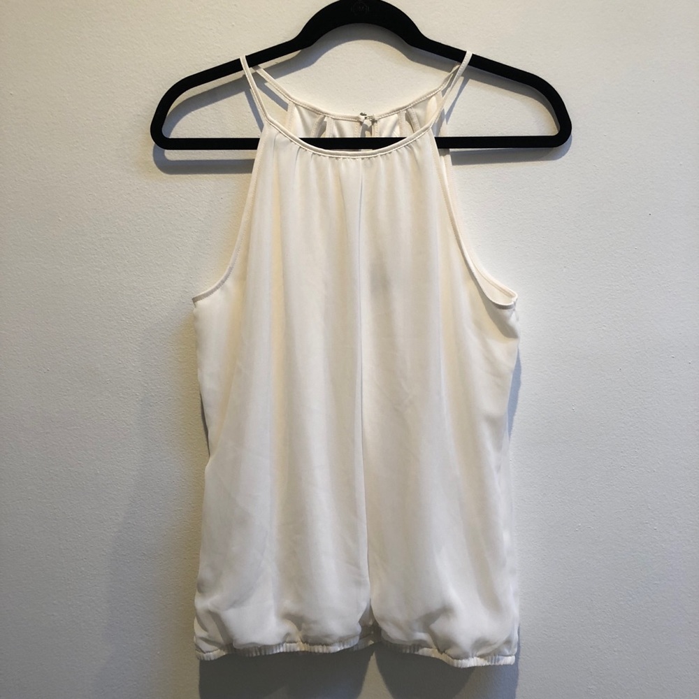 White Blouson Tank